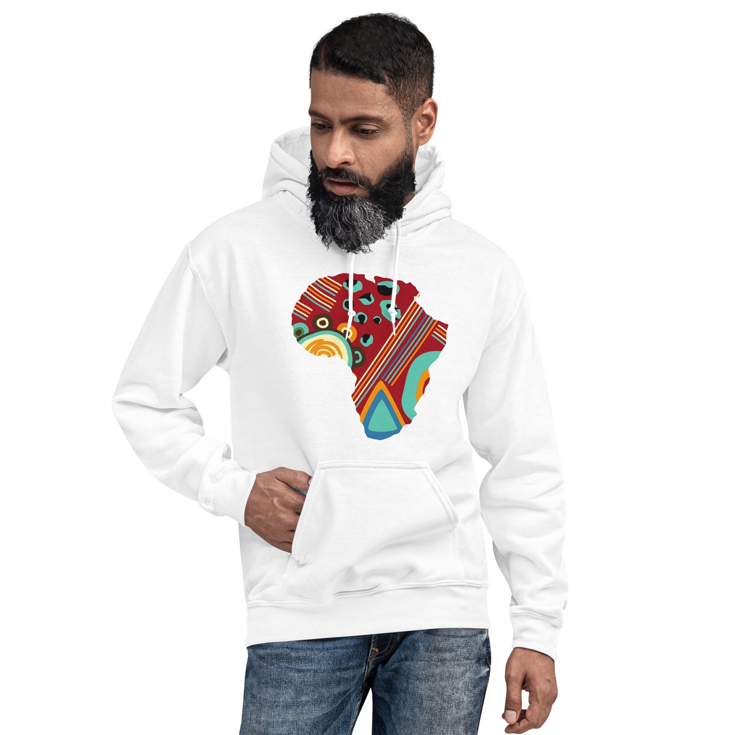 Aiyden Multi-Colour Africa Map Hoodie