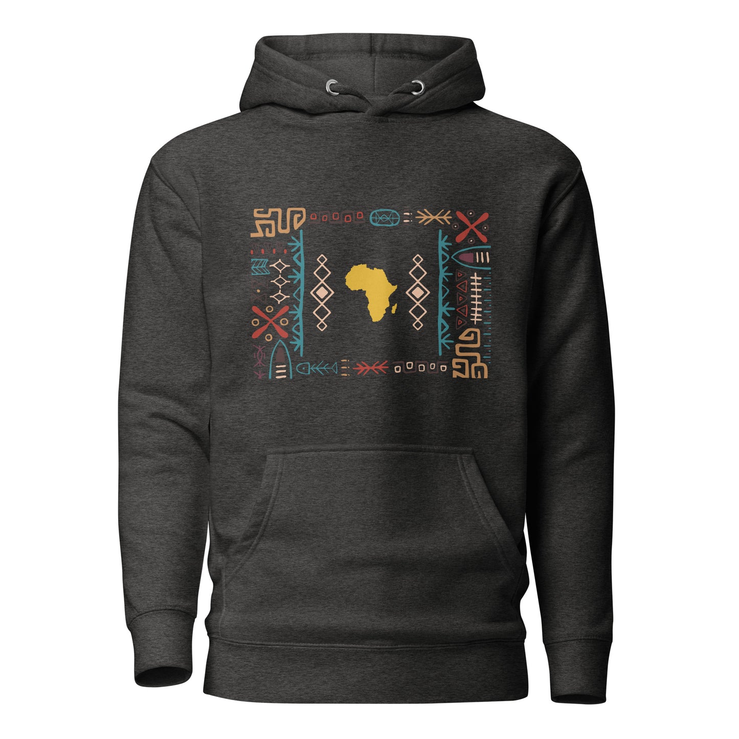 Sika Tribal Bars Gold Africa Map Hoodie