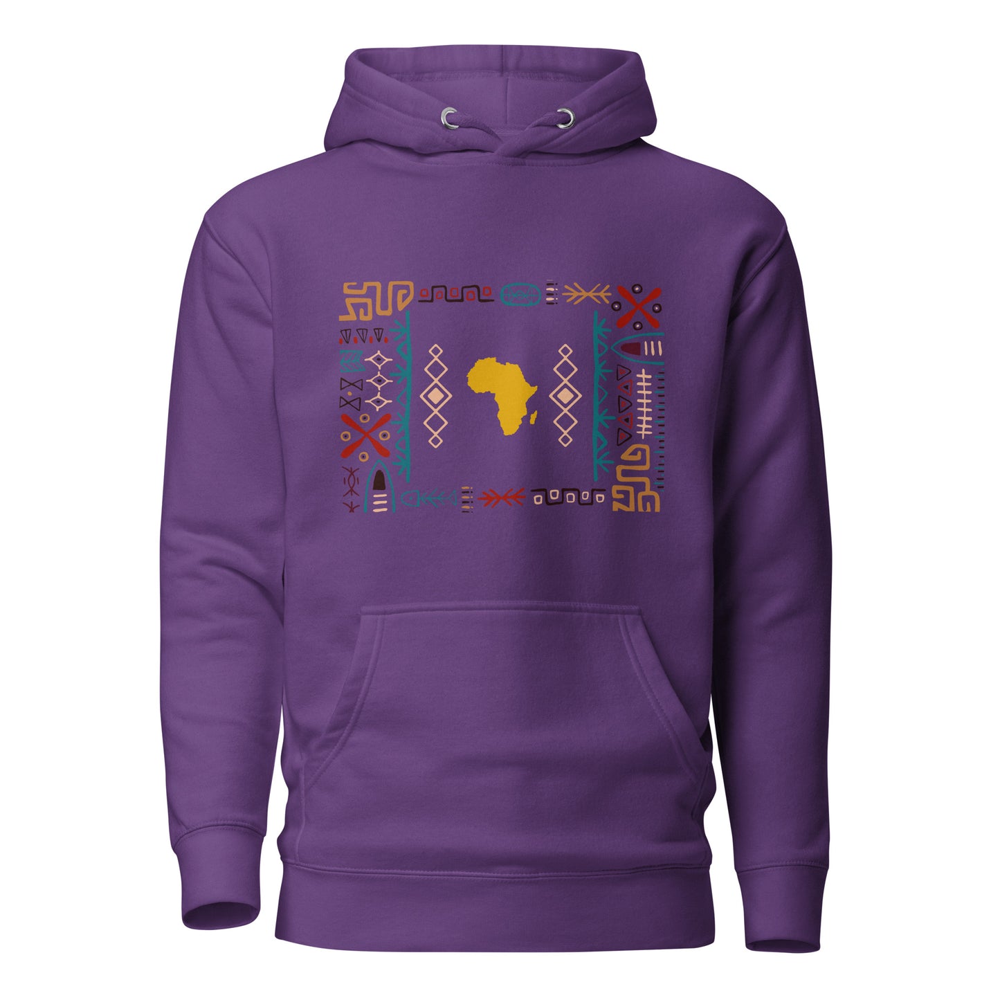Sika Tribal Bars Gold Africa Map Hoodie