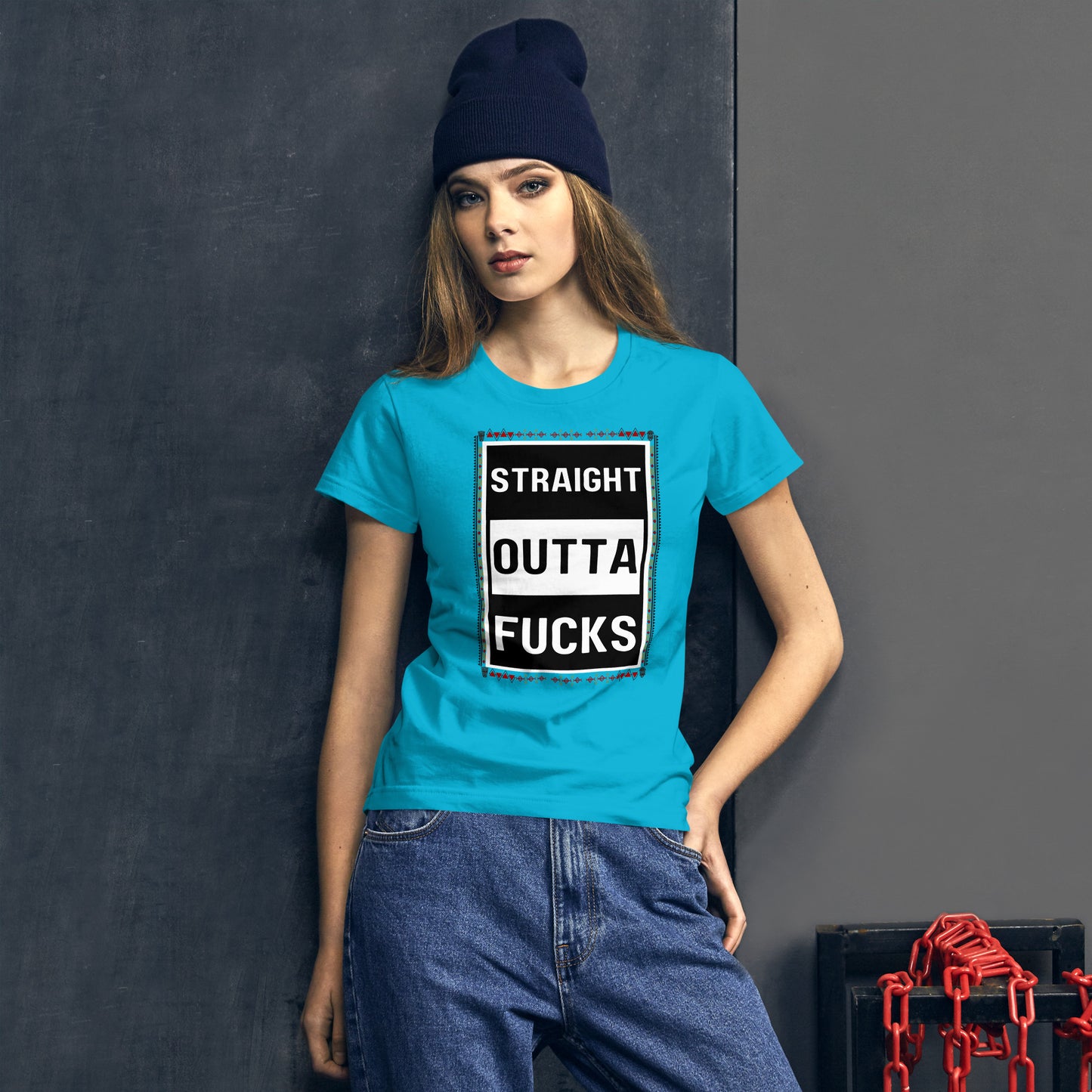 Amari Straight Outta Fucks Women's Cotton Short Sleeve T-Shirt