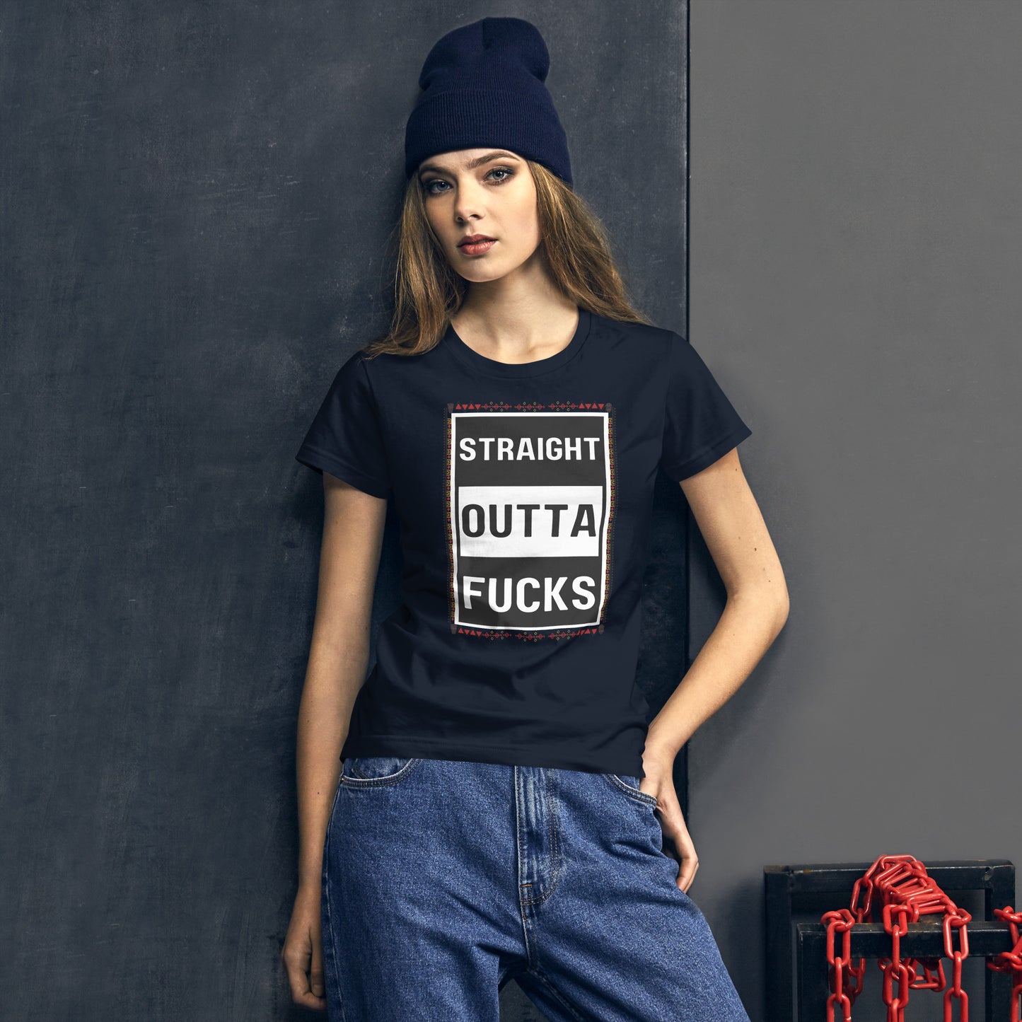 Amari Straight Outta Fucks Women's Cotton Short Sleeve T-Shirt