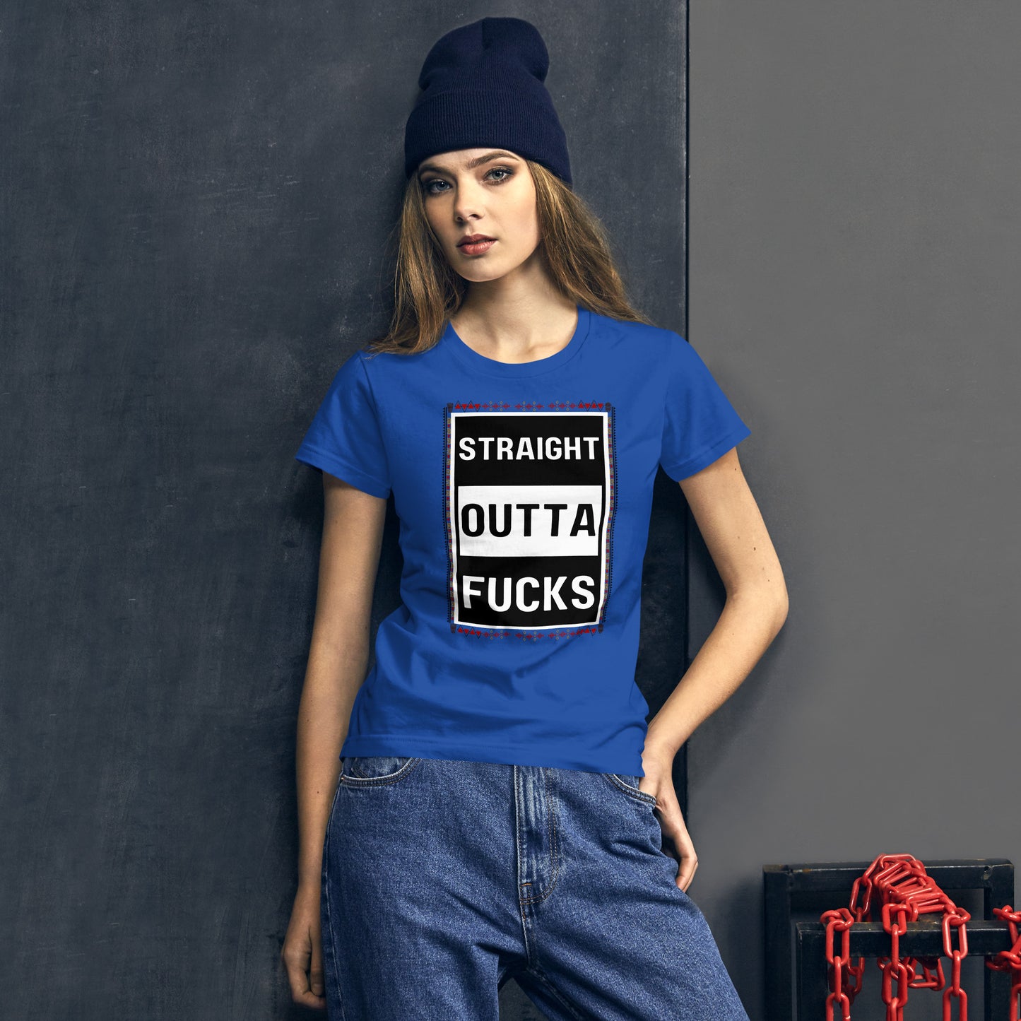 Amari Straight Outta Fucks Women's Cotton Short Sleeve T-Shirt