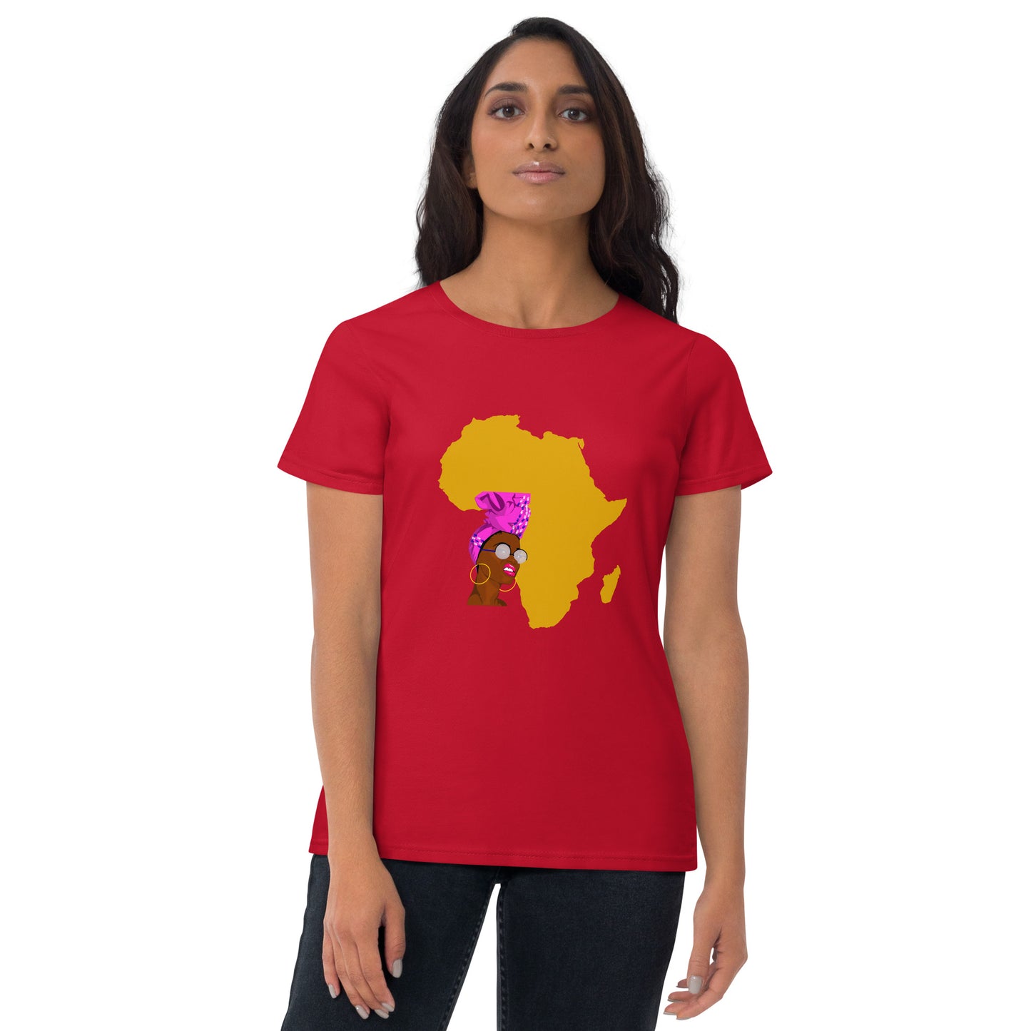 Shade Sassy Satellite Gele Cotton Women's Short Sleeve T-shirt
